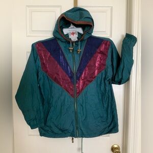 GENUINE VINTAGE, COLOR BLOCK TRACK, JOGGING JACKET.